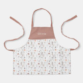 Tablier Cute Personalised Floral Botanical Pattern Apron (Recto)