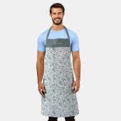 Tablier Cute Personalised Floral Botanical Pattern Apron (Porté)