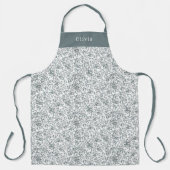 Tablier Cute Personalised Floral Botanical Pattern Apron (Recto)