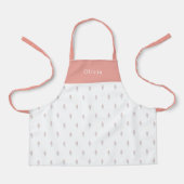 Tablier Cute Personalised Floral Botanical Pattern Apron (Recto)