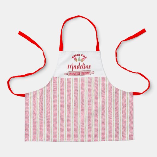 Tablier Cute personnalisable Cookie Crew Christmas Apron (Recto)