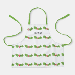 Tablier Cute personnalisée Holly & Berries Noël