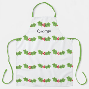 Tablier Cute personnalisée Holly & Berries Noël