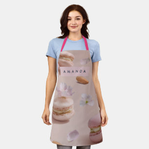 Tablier Cute personnalisée Pastel Macaron Fleur aux amande