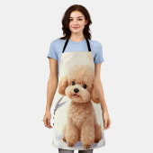 Tablier Cute Poodle Grooming Bubbles Scissors  (Porté)