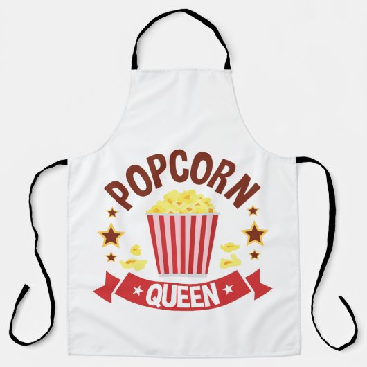 Tablier Cute Popcorn Queen Lover Femmes filles (Recto)