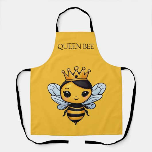 Tablier Cute Queen Bee Personnaliser Apron (Recto)