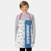 Tablier Cute Rainbow Hearts & Clouds Motif (Porté)