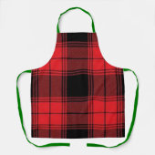 Tablier Cute Red, Black, and Grey Plaid Chef Baker femmes (Recto)