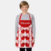 Tablier Cute Red Heart Personalized Valentine's Day  (Porté)