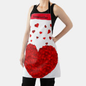 Tablier Cute Red Heart Valentine Personnalisé (Insitu)