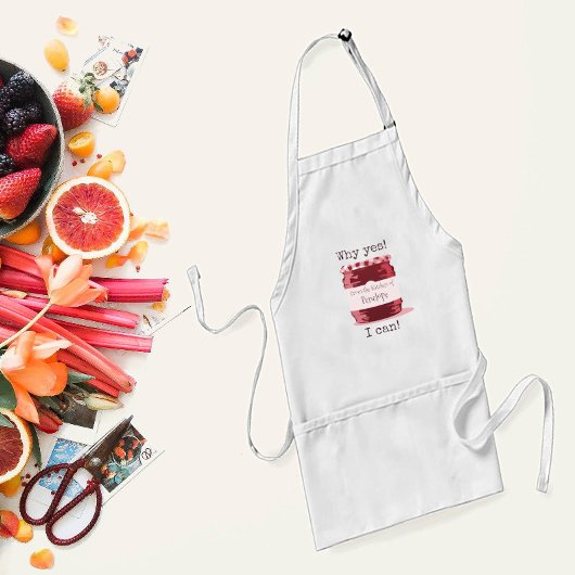 Tablier Cute Red Home Canning Jelly Jar avec votre nom