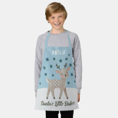 Tablier Cute Reindeer Snowflakes Santa's Little Baker Kid (Porté)