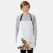 Tablier Cute Reinder Peaking Custom (Porté)