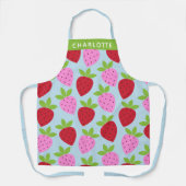 Tablier Cute Retro Fruit Motif Personnalisé (Recto)