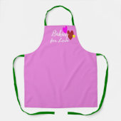 Tablier Cute Rose Hearts Apron, Baking for Love Chef's (Recto)