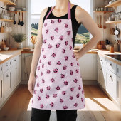 Tablier Cute rose Ladybug Polka Motif de coeur de point