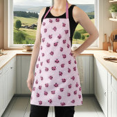 Tablier Cute rose Ladybug Polka Motif de coeur de point