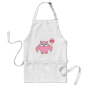 Tablier Cute Rose Love You Owl Cuisine Apron
