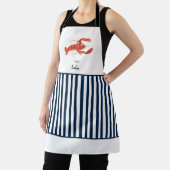 Tablier Cute Rouge blanc & bleu homard Apron (Insitu)