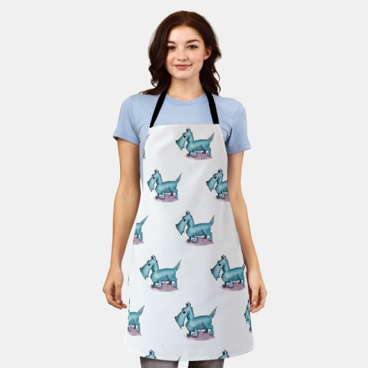 Tablier Cute Schnauzer Apron (Porté)
