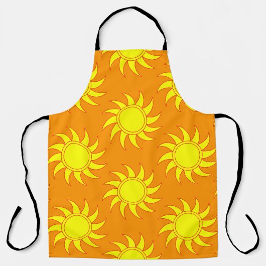 Tablier Cute seamless pattern of sun. Doodle hand drawn st (Recto)