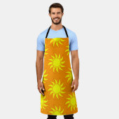 Tablier Cute seamless pattern of sun. Doodle hand drawn st (Porté)