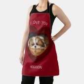 Tablier Cute shih tzu love Saint Valentin (Insitu)