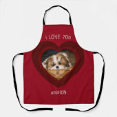 Tablier Cute shih tzu love Saint Valentin (Recto)