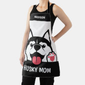 Tablier Cute Siberian Husky texte personnalisé (Insitu)