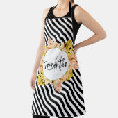 Tablier Cute Stripes et Monogramme Floral (Insitu)
