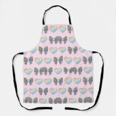 Tablier cute sweet rainbow hearts pastel gradient pattern (Recto)