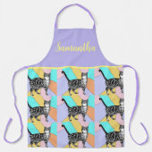Tablier Cute Tabby Chat Pastel Couleurs Femmes Motifs (Recto)