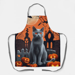 Tablier Cute tablier, Halloween Chartreux Chat