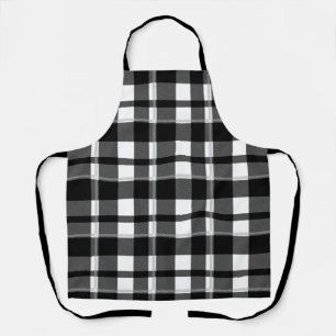 Tablier Cute Tartan noir blanc plaid écossais tendance