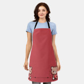 Tablier Cute Teddy Bear All-Over Print Apron – Sweet Kitch (Porté)