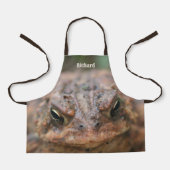 Tablier Cute Toad Frog Visage Nature Personnalisée (Recto)