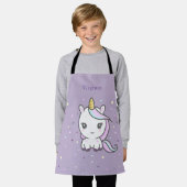 Tablier Cute Unicorne Purple Apron (Porté)
