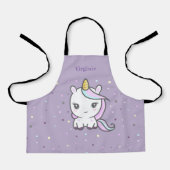 Tablier Cute Unicorne Purple Apron (Recto)