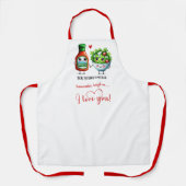 Tablier Cute Valentine Apron Funny Food Quotes Custom Name (Recto)