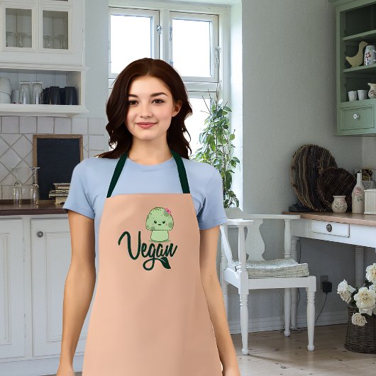 Tablier Cute Vegan Mushroom