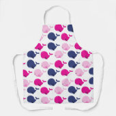 Tablier Cute Whales, Pattern of Whales, Sea Animals (Recto)