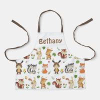 Cute Woodland Animaux Motif Personnalisé