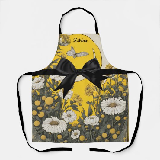 Tablier Cute Yellow Black Bow Easter (Recto)