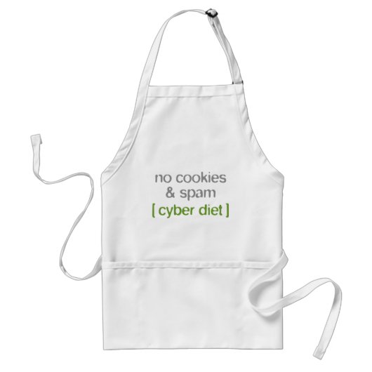 Tablier Cyber Diet - Pas de cookies et de spam (Devant)
