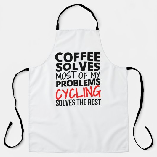 Tablier Cyclisme : Le café résout la plupart de mes problè (Recto)