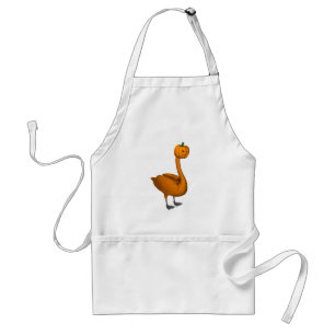 Tablier Cygne d'Halloween orange doux