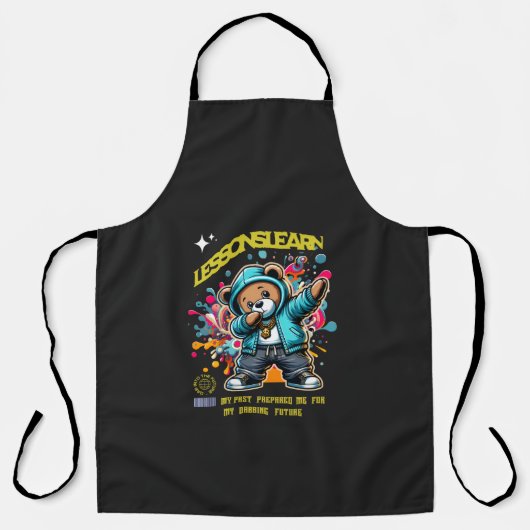 Tablier DABBING FUTURE LESSONS LEARN All-Over Print Apron (Recto)