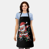 Tablier Dabbing Santa Claus Fantastique lumières de Noël (Porté)