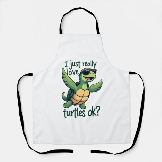 Tablier Dabbing Sea Turtle J'Aime Vraiment Les Tortues Ok_ (Recto)